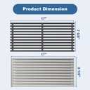 Replacement Kit for Charbroil Commercial 3-Burner 466242516, 17" x 8⅛" emitter plate