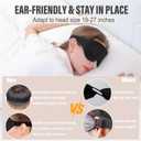 YIVIEW Sleep Mask for Side Sleeper, Complete Light Blocking 3D Sleeping Eye Mask, Soft Breathable Eye Cover for Women Men, Relaxing Zero Pressure Night Blindfold, Black