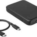 Amazon Basics Slim Portable Charger Power Bank with LED Display, 10,000 mAh, Black