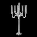 6 Arm Acrylic Candle Holder for Tables, Acrylic Candelabra Centerpieces for Taper LED Candles, 37.4 in Tall Candlestick Holder for Table Centerpiece Wedding Home Decor