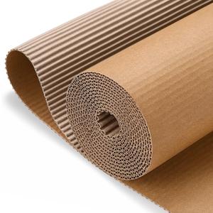 MotiMind Corrugated Cardboard Roll, 36 x 200 Inch Single Face Cushioned | Wrap Corrugated Cardboard Paper for Shipping, Packing, Moving, Crafts & Floor Protection