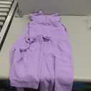 blibean Girls Sleeveless Jumpsuits Belted Wide Leg Romper with Pockets Size 6-7 Years (Purple)