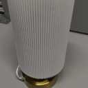 AKASUKI Table Lamp for Bedroom, 3 Way Dimmable Touch Lamp with Dual Charging Station, Small Bedside Lamps for Night Stands, Living Room, Office(LED Bulb Included) (14.25 in, Cream Shade-Wood Base)