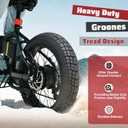 16/20/26 x 4.0 Fat Tire for Ebike, Mountain Bike, Tricycle, Ideal for Snow, Mud, Gravel Road, Heavy Duty Wear-Resistant All-Terrain 1/2 Tires (1/2 Tubes)，3 Colors