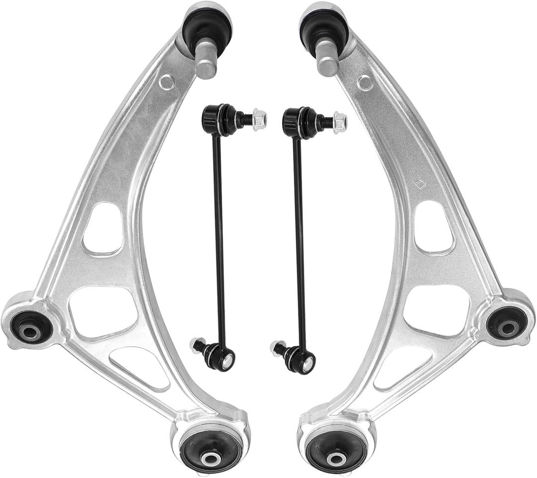 4pcs Front Lower Control Arm w/Ball Joint Bushings Sway Bar Link Driver Passenger Side Assembly Replacement for 2015 2016 2017 2018 2019 2020 2021 2022 2023 2024 Nissan Murano