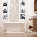 MINI ZOZI Black And White Highland Cow Bathroom Decor 8x10 6PCS Funny Pictures Wall Art Canvas Prints Set Rustic Farmhouse Modern Style Bath Restroom Animal Print Canvas Country Vintage Western Home