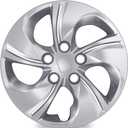 TangMiGe 4-Pack Hubcaps Compatible with Honda Civic 2013 2014 2015, 15 Inch 15", Wheel Covers Skins, 44733-TR3-A00, Please Watch The Installation Video (Silver Color)