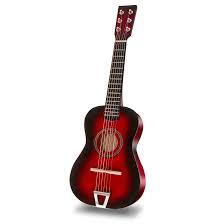 21 Inch Kids Guitar Toy for 3 4 5 Year Old Boys Girls Wooden Guitar 6 Strings Ukulele Musical Instruments Gifts for Kids Ages 3-5 (Red)