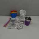 ShineMe 5Pack Kids Cups with Straws and Lids Spill Proof, 12oz Toddler Straw Cups with Colorful Silicone Sleeves, Unbreakable Stainless Steel Water Tumblers for Cold & Hot Drinks