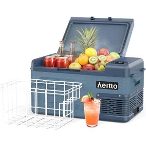 Aeitto 12 Volt Car Refrigerator 20Quart Car Fridge Freezer Electric Cooler Portable Cooler 12V Fridge RV Refrigerator -4-68 Temp Control 12/24V DC & 100-240V AC for Travel, Camping, RV, Road