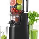Cold Press Juicer, Juicer Machines with 5.3" Wide Feed Chute, Slow Masticating Juicer for High Yield with Whole Fruits and Vegetables (Black)