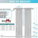 OVZME 4 Panels Recycle Voile Sheer Curtains 84 Inches Long for Living Room Window, Total 168" Width by 84" Length Rod Pocket Window Treatments for Bedroom, Each 42x84 Inches, Beige