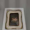 2.5x3.5 Small Vintage Picture Frame, Tiny Antique White Ornate Photo Frame, for Tabletop and Wall Display, Decorative Retro Home Decor, Old Fashioned Photo Gallery Art