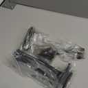 6 Pack - 8 inch Black Hidden L Shelf Bracket (1/5 Inch Thicked) Iron Floating Shelf Brackets Rustic Industrial Metal Brackets for Shelf Support