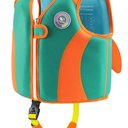 Pottwal Swim Vest for Kids - Swim Jacket for 1-2 Years (24-33LBS) - Buoyancy Aid Made of Neoprene & EPE - with Adjustable Crotch Strap Small