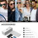 Aviator Sunglasses Polarized Sun-Glasses: Aviators Sunglasses for Men Women with UV Protection for Driving (A06 Black/Blue/Silver)