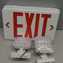 Exit Signs with Emergency Lights, Adjustable Double Head - Hardwired with Battery Backup for Business, AC 120-277V, UL924 & ETL Certified, Wall/Ceiling Mount 6-Pack