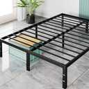 Sweetcrispy Queen Bed Frame - Heavy Duty Metal Platform Bed Frames Queen Size with Storage Space Under Frame, No Box Spring Needed, 14 Inches, Sturdy Steel Slat Support, Black