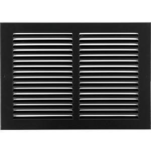 12"w X 10"h Steel Return Air Grilles - Sidewall and Ceiling - HVAC Duct Cover - Black [Outer Dimensions: 13.75"w X 11.75"h]