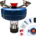 RGB Pond Fountain Aerator, 1HPWireless and Time Control Rainbow Lights,Stainless Steel Body, 100FT Cord and 200Ft Traction Rope, Aerator Pump for Ponds & Lakes (RGB)