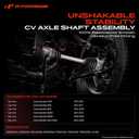 A-Premium CV Axle Shaft Assembly Compatible with Can-Am Models - Commander 1000/800/800R/Max 1000, 2011-2015 - Rear Left or Right, Replace# 705500960, 705502359