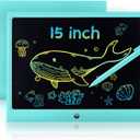 LCD Writing Tablet Doodle Board, 15 inch Colorful Drawing Tablet Writing Pad Electronic Graphics eWriter for Kids, Digital Handwriting Boards Gifts Educational Toys for Boys Girls (Blue)