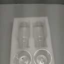 YOUEON 2 Sets 17 Oz Bedside Water Carafe and Glass Set, Nightstand Water Pitcher with Cup Lid, Juice & Mouthwash Bottle for Kitchen, Bedroom or Bathroom, Protective Foam Packaging