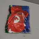 Halloween Costume Kids Plumber Jumpsuit with Hat Gloves Moustache Costume Accessories Set (Medium(7-8 Years), Red)