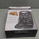 Bakers Friend Breakfast Sandwich Maker, 4 Slices of Panini Grill Press Sandwich Maker, Electric Sandwich Maker with Indicator Light, Grill Cheese & Egg Muffin Sandwich Maker, Graphite
