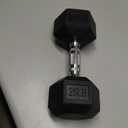 Rubber Hex Dumbbells，Assorted Weights for Home Gym Workouts, 25 LBS