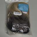 Alanhair Ombre Blonde Wigs for Women,HAIRCUBE Shoulder-Length wig with Bangs Dark Roots to Blonde Synthetic Hair Layered Wigs Heat Resistant Fibre for Daily Party Use