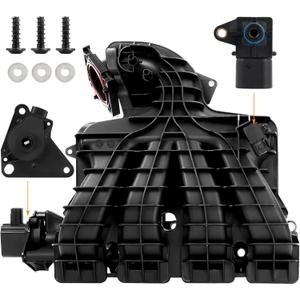 Engine Intake Manifold with Runner Control Valve and Air Pressure Sensor Compatible with 2009-2017 Dodge Jeep Chrysler-Avenger Caliber Journey Compass Patriot 1.8L 2.0L 2.4L Replace#4884495AK