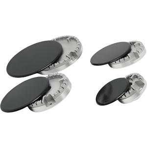 8PCS Gas Stove Burner Caps Set Comaptible for SABAF Stove Handles Lid Kit Metal Stove knob Cooker Hat Set Gas Stove Burner Replacement Caps Stove Top Cover Burner Head Parts