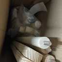 Household Essentials 6786-1 Collapsible Double X-Frame Laundry Hamper Sorter with Fold Over Lid , White (Natural)