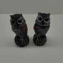 Hausse 2 Pack Fake Owl Decoy to Scare Birds Away, 11.2 inch Wagging Head Plastic Owl Scarecrow Bird Deterrents, Owls Statue Nature Enemy Horned Pest Repellent for Outdoor Garden Yard