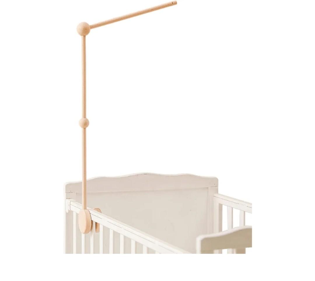 Crib Mobile Holder, HBM Wooden Mobile Arm & Hanger for Crib, Nursery Decor for Baby Girl Boy