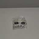 STONEFANS Rhinestone Masquerade Mask Full Face Jewelry for Women Mardi Gras Mask Crystal Face Chain Jewelry (Silver 3)