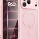 FNTCASE for iPhone 18 Pro Max Case/iPhone 17 Pro Max Case, Screen Protector
Fit for Magsafe, Camera Protection, Translucent Matte, 14FT Military Grade Drop Proof, Shockproof Phone Cover, Light Pink