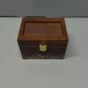 Valentine's Day Gifts for her, 3 * 5 Solid Wood Index Card Organizer Friendship Bracelet Box with Transparent Acrylic Top Cover Gift for Christmas & New Year Comes with 100 Guide Cards