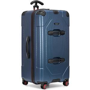 Traveler's Choice Maxporter II Polycarbonate Hardside Trunk with Spinner Wheels, Navy, 31-Inch Large Trunk