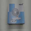 Oscillating Table Fan Small Oscillating Fan for Bedroom/Indoor/Outdoor Ultra Quiet Mini Desk Fan Auto 90 Rotated 4 Speeds 5in Wall Mounted Cordless Portable Rechargeable (White)
