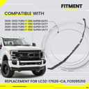 KUAFU Front Lower Deflector Valance Panel Compatible with 2020-2022 Ford F250 F350 F450 F550 Super Duty LC3Z-17626-CA Bumper Valance (Tremor Package Only) Replacement for FO1095310 Plastic (PP) Black