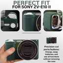 Silicone Case for Sony ZV-E10 II Camera, Soft Protective Cover with Anti-Slip Grip and Lens Protection for ZV-E10 M2 Digital Camera, Scratch Resistant (Deep Green)
