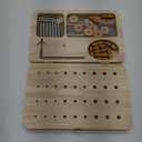 Wooden Pegboard for Finger Dexterity, 36-Hole Hand Therapy Peg Board with Multifunctional Test Kit to Improve Fine Motor Skills and Finger Dexterity