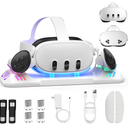 Charging Dock for Meta Quest 3S/Quest 3, Magnetic Charging Station for Oculus Quest 3 VR Headset & Controllers