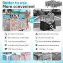 Jotesnew 365 Gallon 103" L Extra Large Swimming Pool Storage Bin, Pool Noodles Holder, Toys, Floats, Balls and Floats Equipment Mesh Rolling Storage Organizer Bin, 103" Lx32 Wx35 H (Pink)