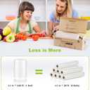 Bonsenkitchen 11 x 150 Vacuum Sealer Bags Rolls with Cutter for Food Storage, Commercial Grade, BPA Free, Great for Meal Prep and Sous Vide Cooking | EASY TO CUT & SEAL, Commercial-grade