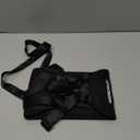 Airplane Foot Hammock, No Collapse Foot Rest for Plane Travel with Extended Adjustment Strap, Portable Desk Foot Hammock with Thickened Foam, Foot Sling Travel Essentials to Relax Your Feet (1 Pc Black)