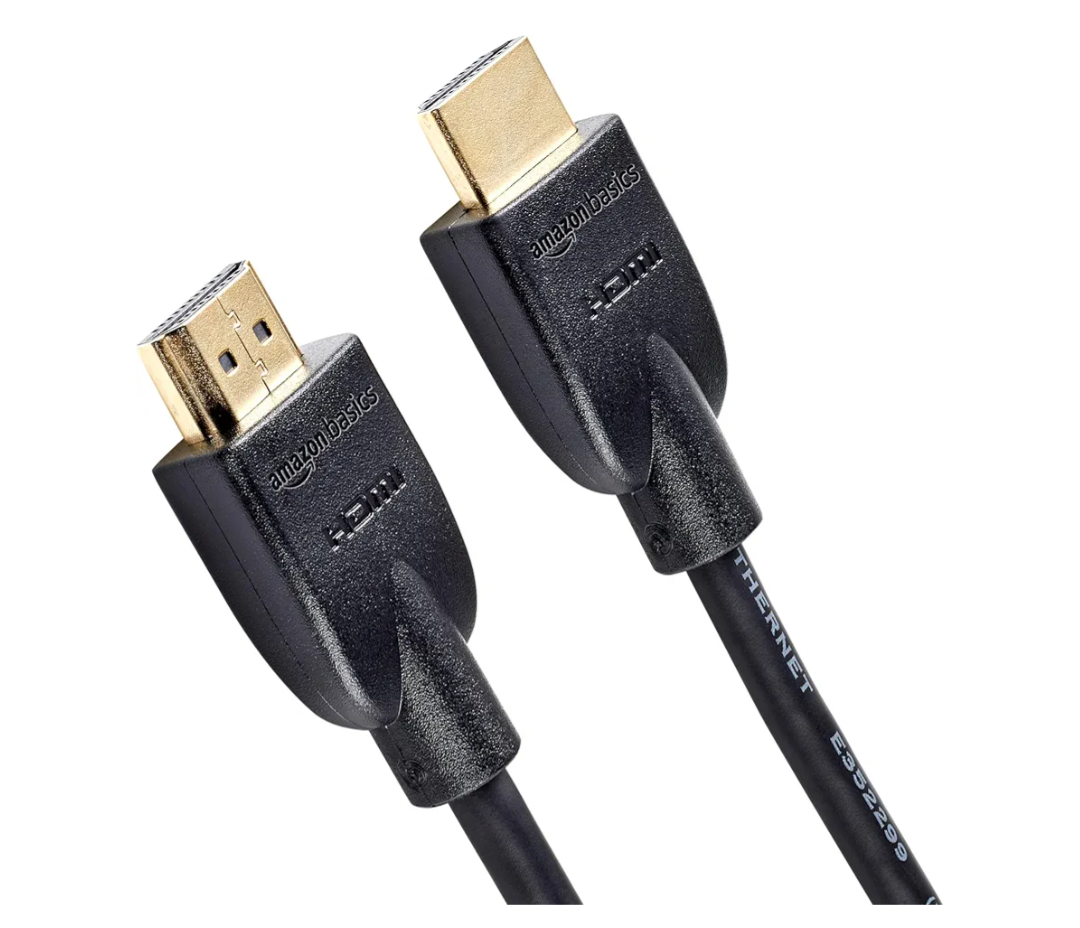 Amazon Basics HDMI Cable, 6ft, 4K@60Hz, High-Speed 4K HDMI 2.0 Cord with Ethernet, 18Gbps, 2160p, 48 bit, Compatible with TV/PS5/Xbox/Roku/Blu-ray, Black