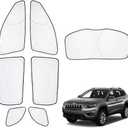 T TGBROS Window Sunshade for 2014-2023 Jeep Cherokee Side Rear Window Shade Privacy Car Sun Shades Foldable Blocks UV Rays Keeps Your Vehicle Cool 7PCS (Not for Grand Cherokee) (2014-2023 Jeep Cherokee 7PCS)